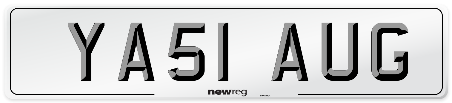 YA51 AUG Number Plate from New Reg
